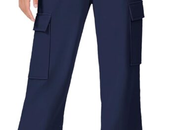 Girls Sweatpants Kids Baggy Cargo Pants Athletic Drawstring Jogger Pants with Pockets